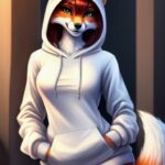 Furry girl with a hoodie