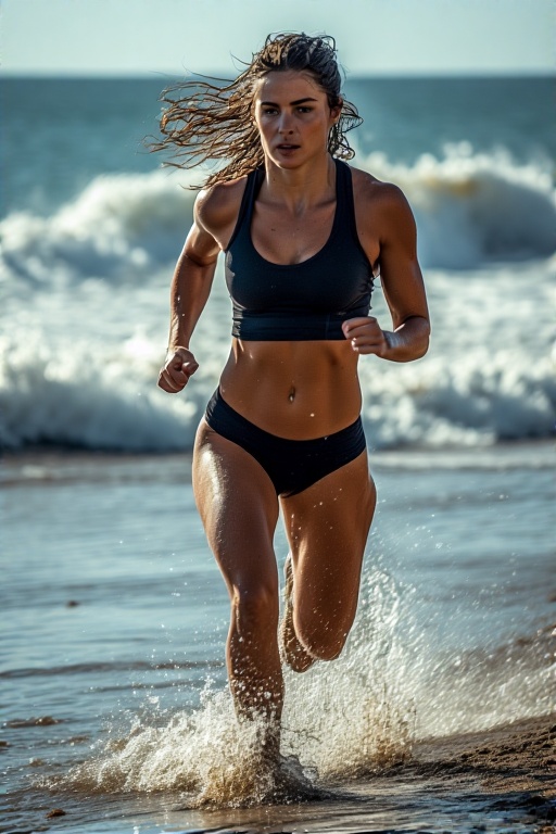 Running on the beach - 1